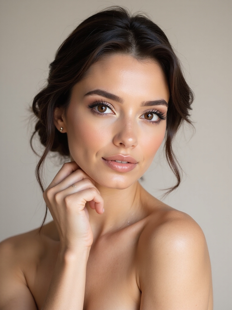 neutral shades enhance brown eyes