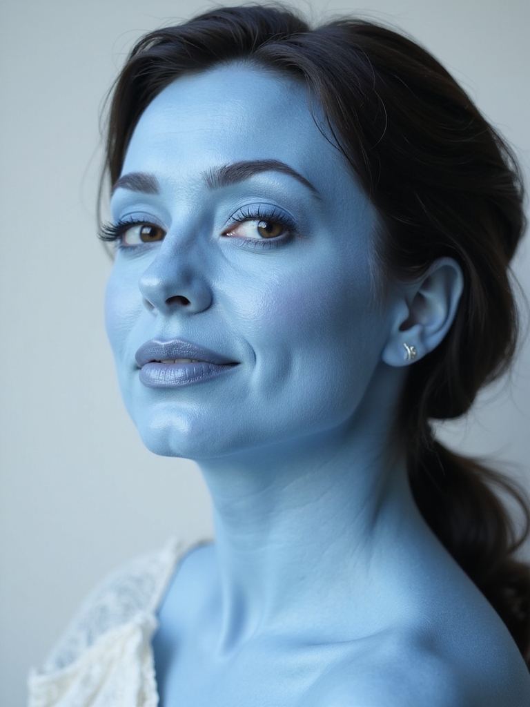 pale blue skin techniques