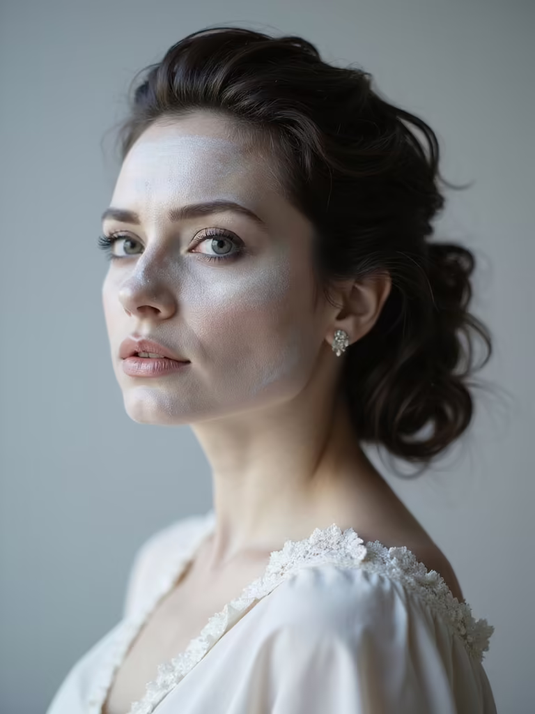 pale ghostly bride makeup