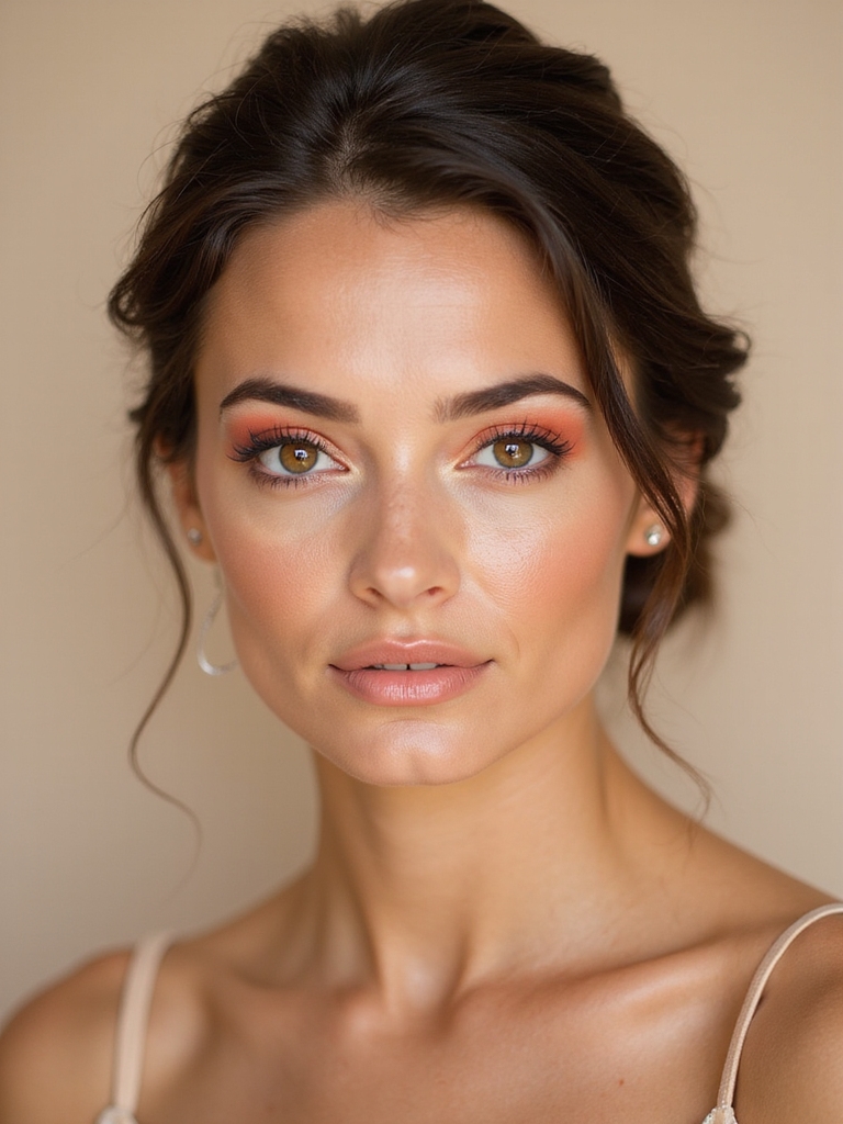 peach coral bridal radiance