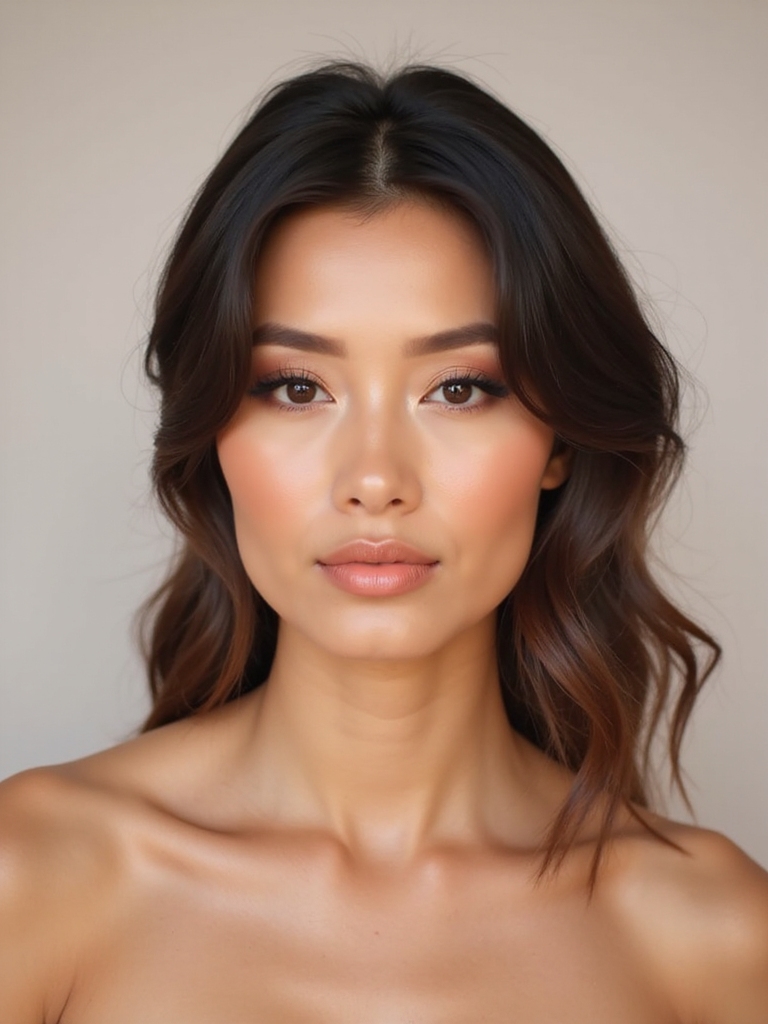 peachy soft glam elegance