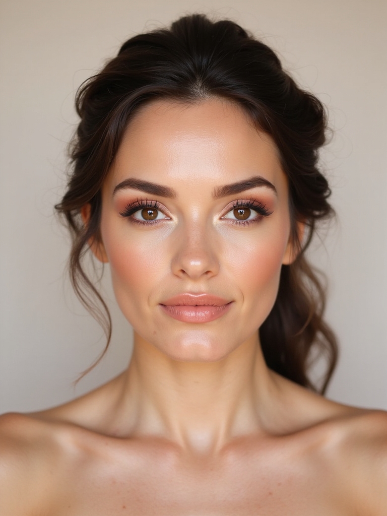 peachy tones for bridal beauty