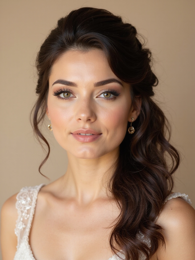 personalized half up wedding styles