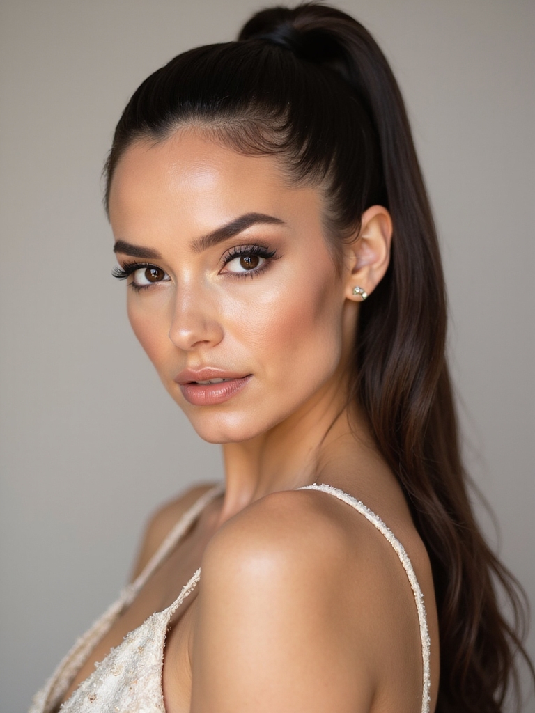 polished high ponytail elegance
