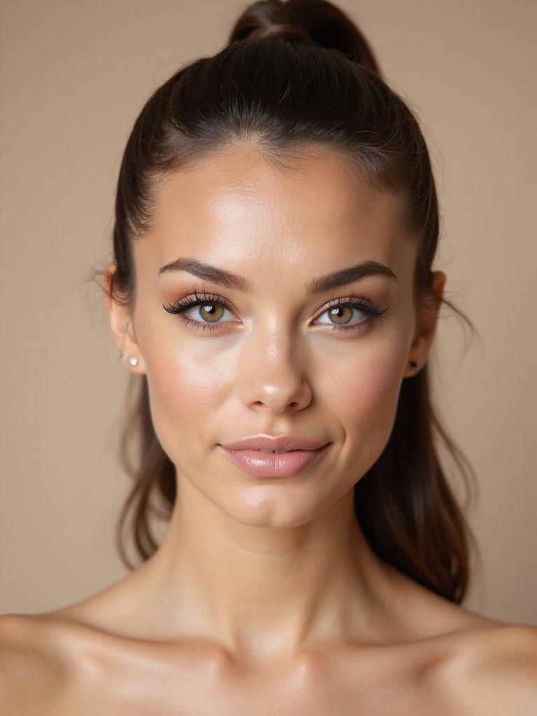 polished modern half up ponytail