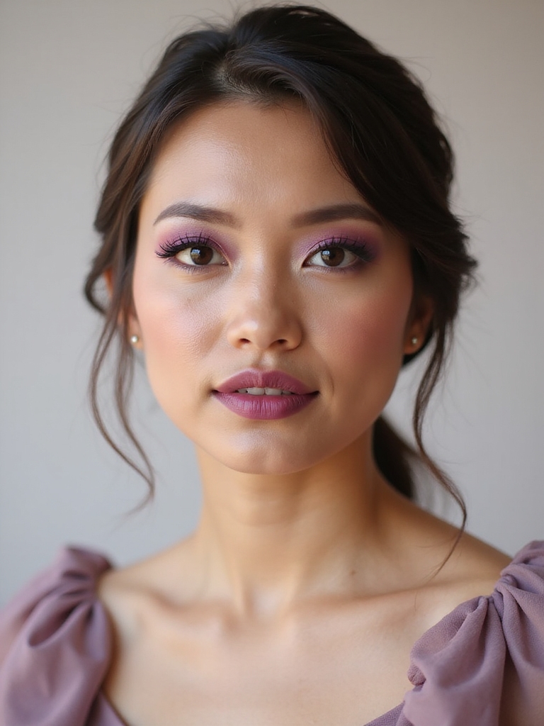 purple makeup for skin tones