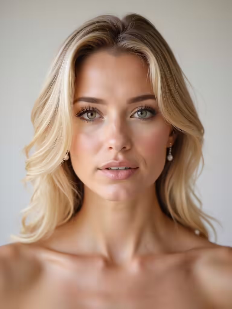 radiant blonde bride makeup