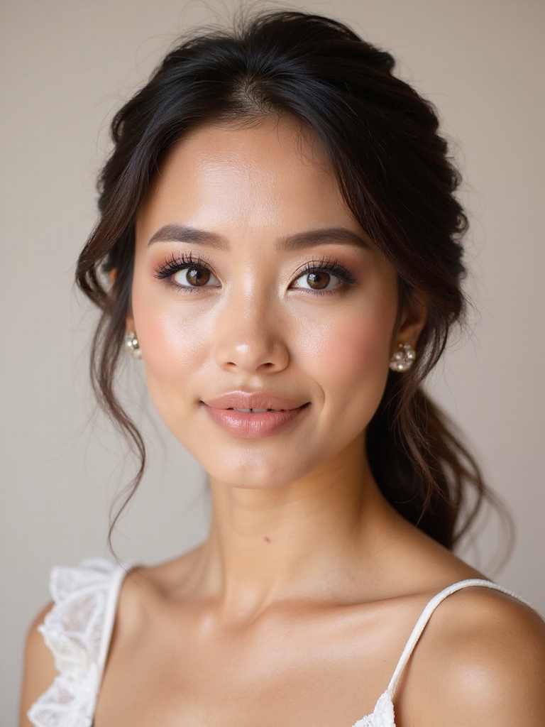 radiant dewy bridal makeup
