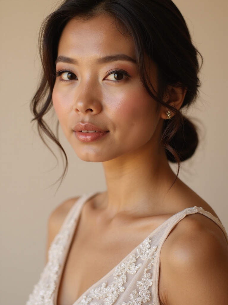 radiant dewy wedding makeup