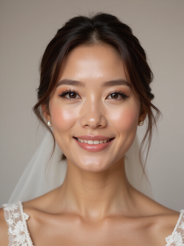 radiant glowing bridal makeup