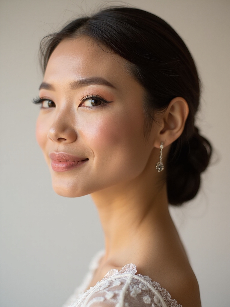 radiant natural bridal makeup