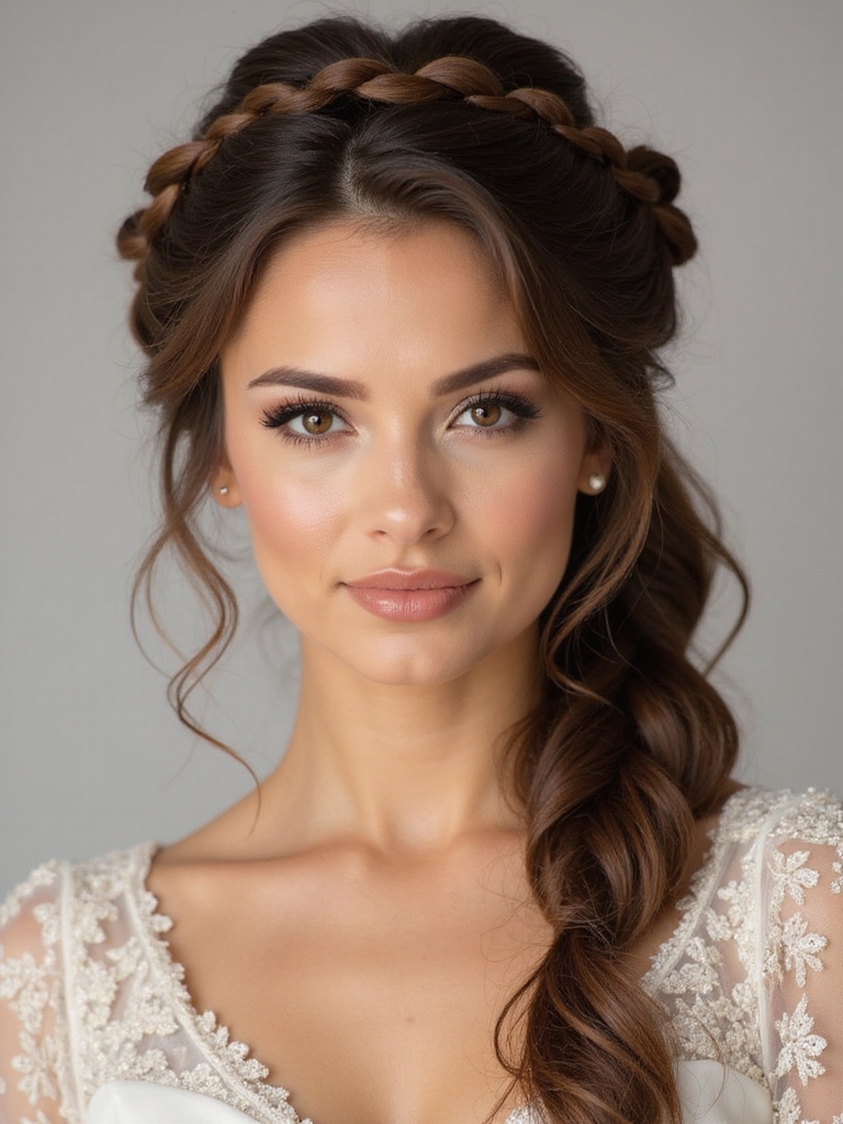 regal braided crown updo