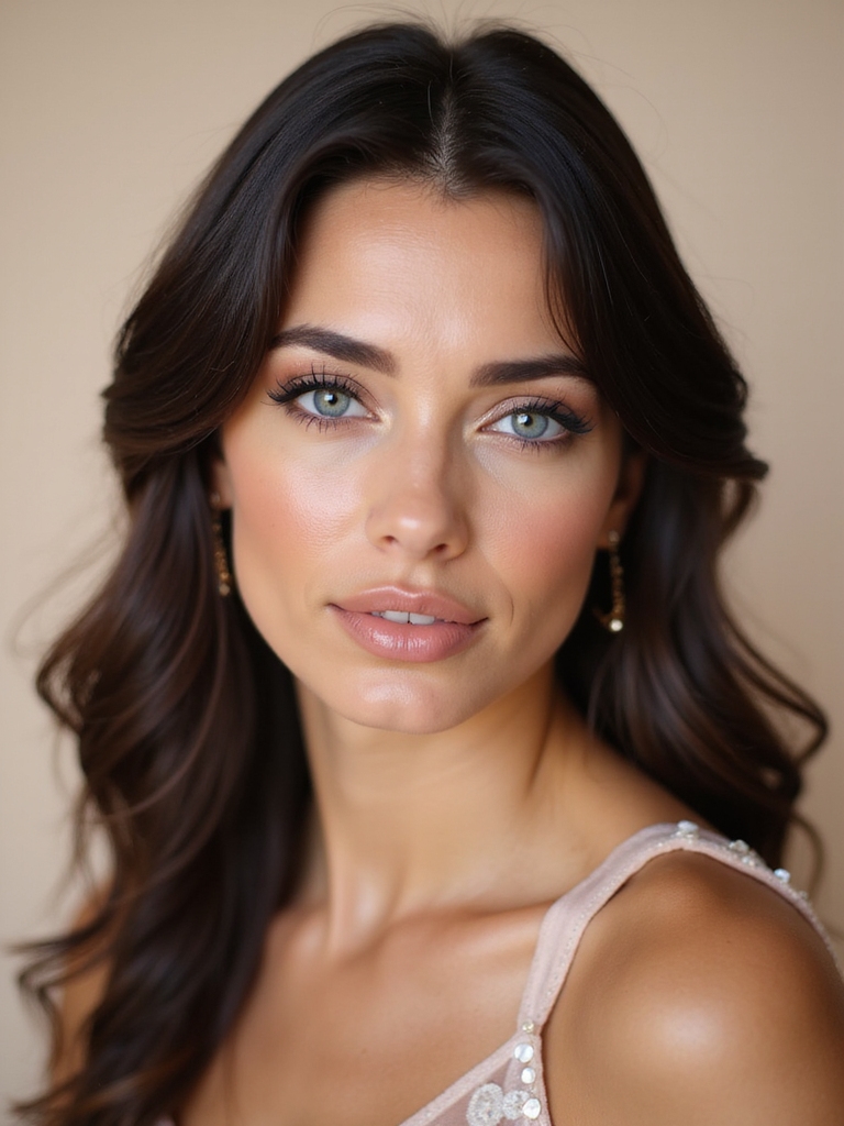 romantic blush for blue eyes