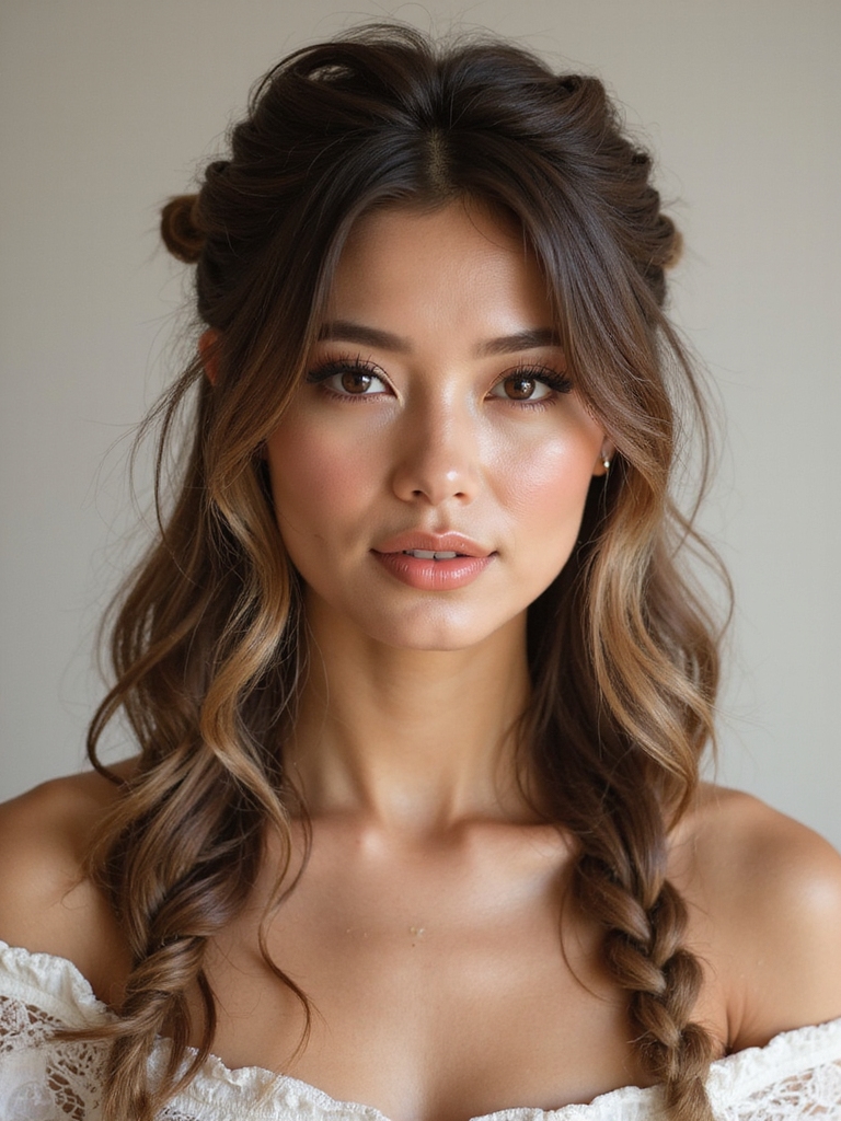 romantic boho braid hairstyle