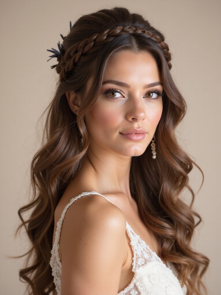 romantic boho braid waves