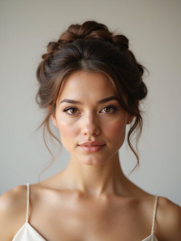 romantic braided bun elegance