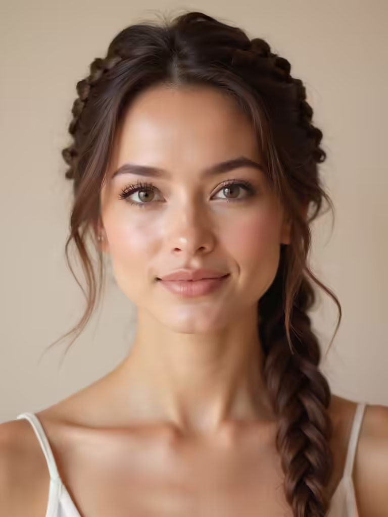 romantic braided crown elegance