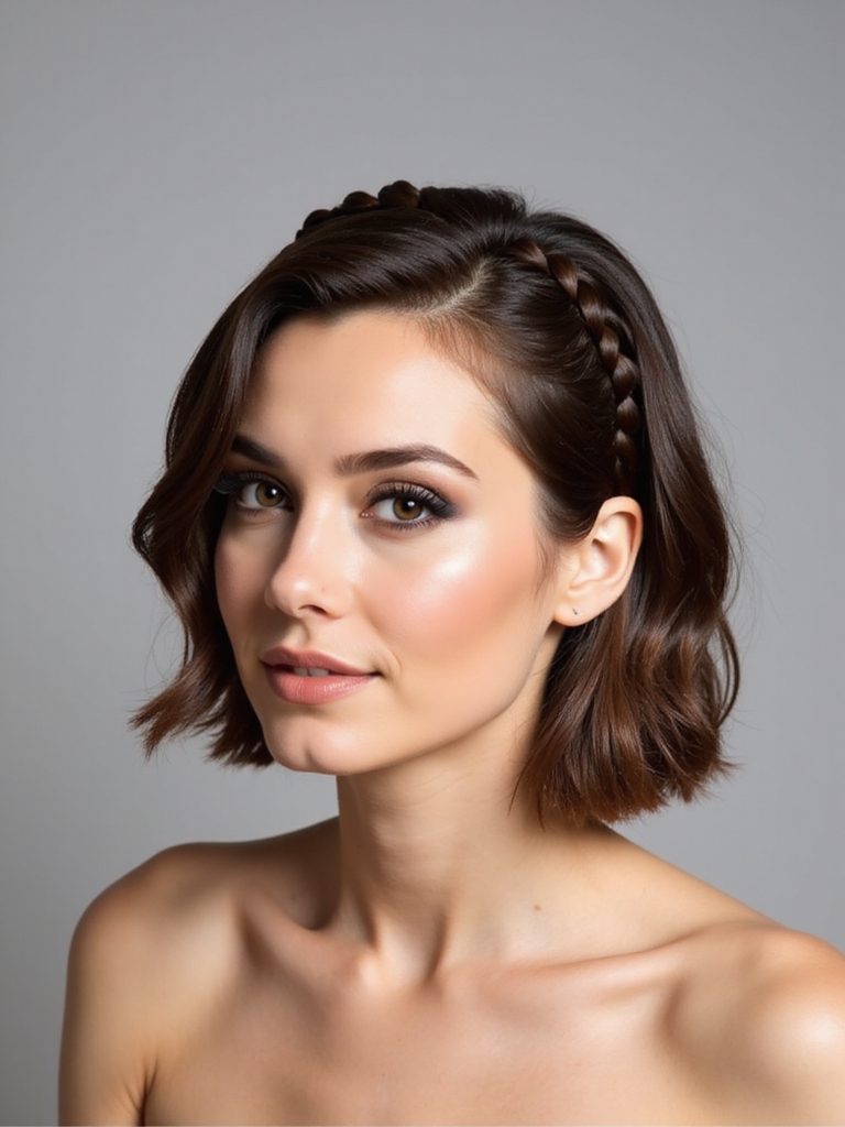 romantic braided crown hairstyle