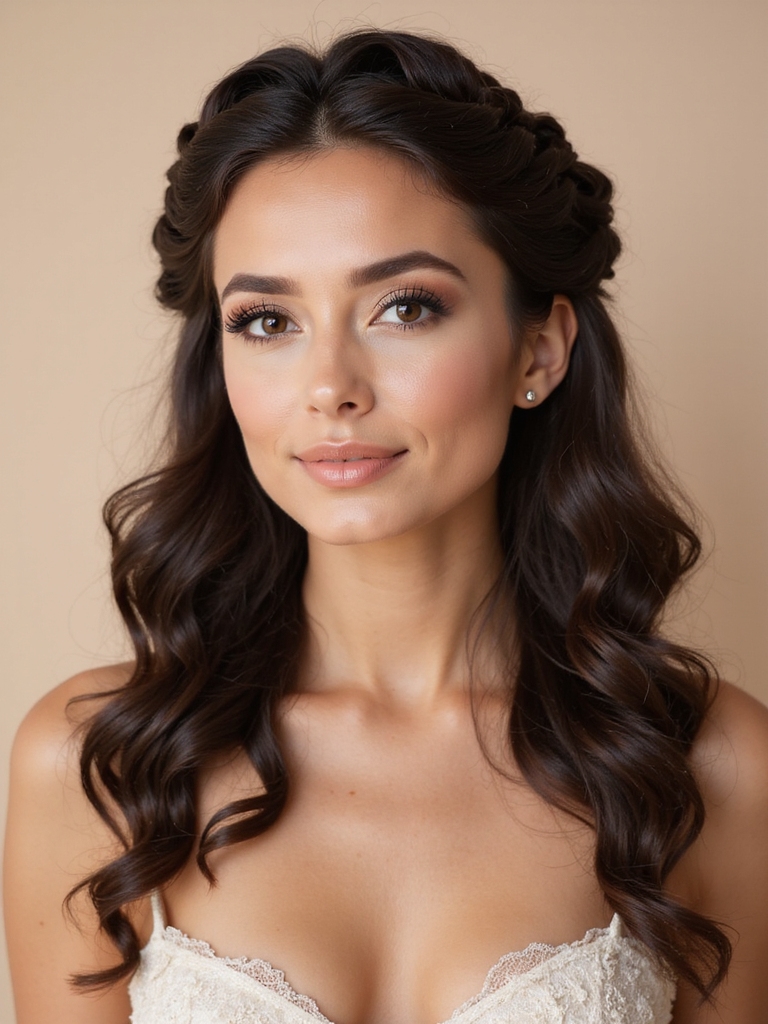 romantic braided crown hairstyle