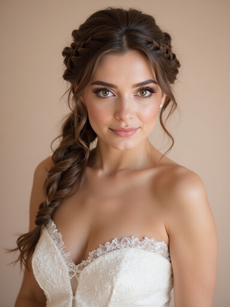 romantic braided ponytail elegance