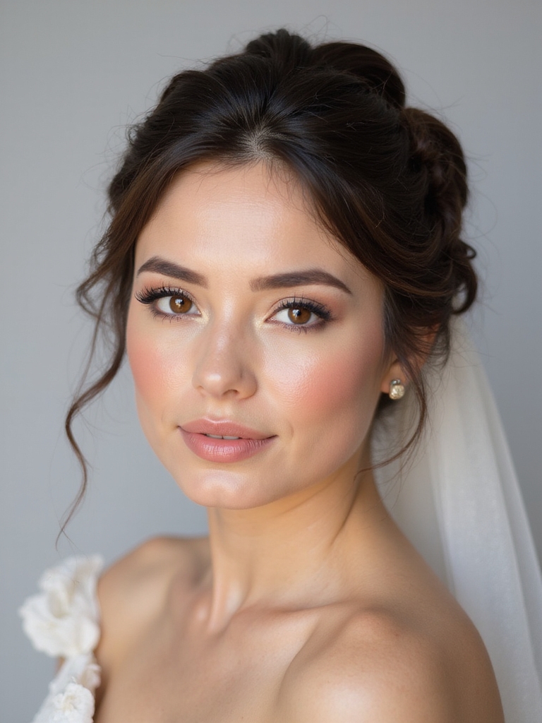 romantic bridal beauty look
