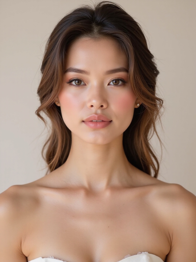 romantic bridal rosy glow