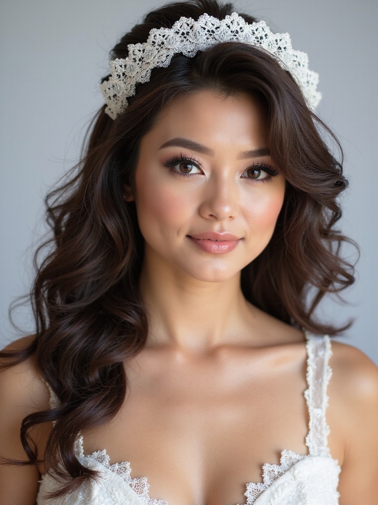 romantic curls with lace
