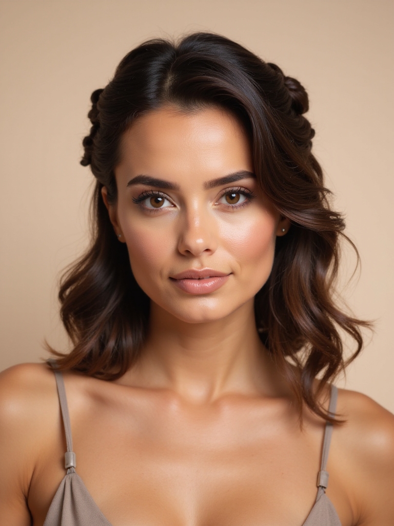 romantic half up twist hairstyle