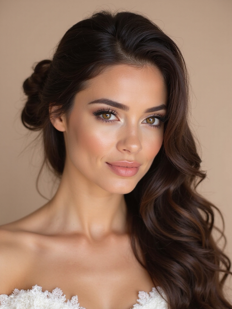romantic loose waves twist