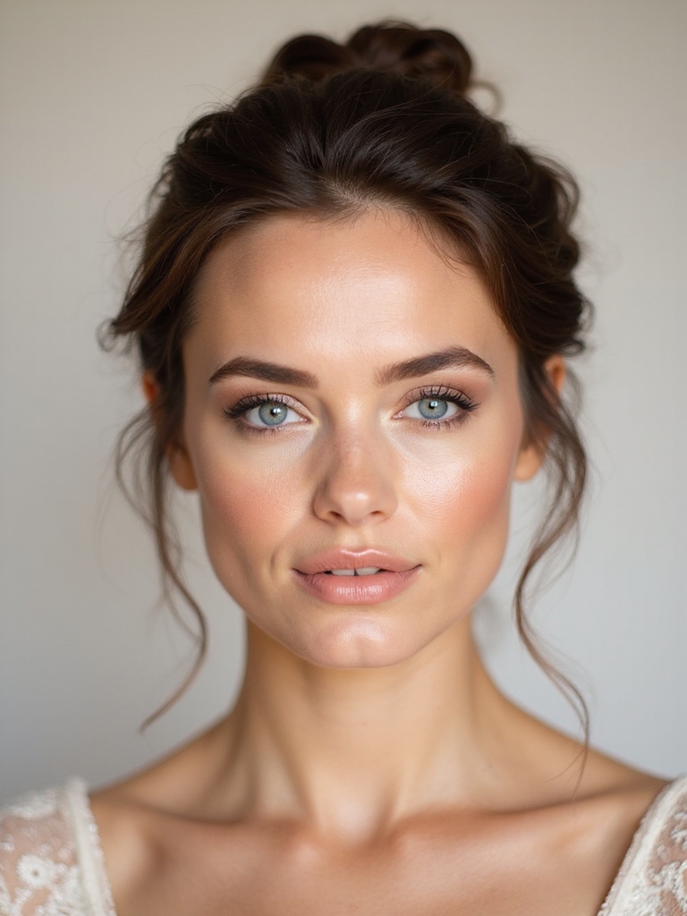 romantic peach champagne look