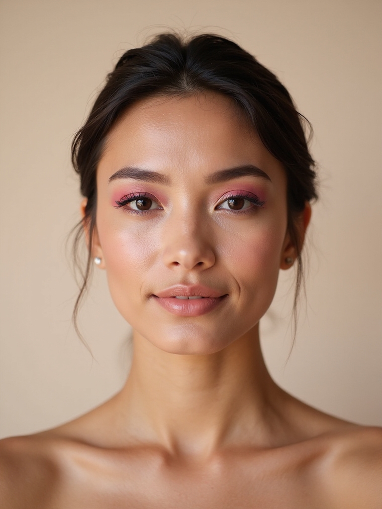 romantic pink bridal makeup