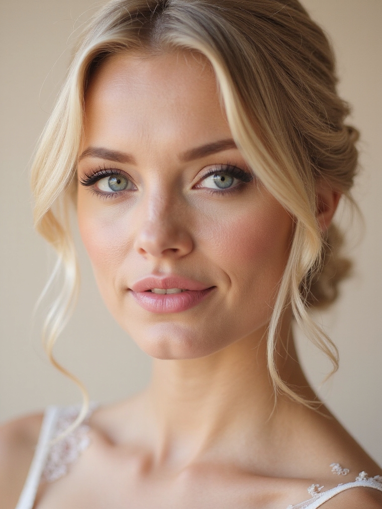 romantic pink wedding makeup