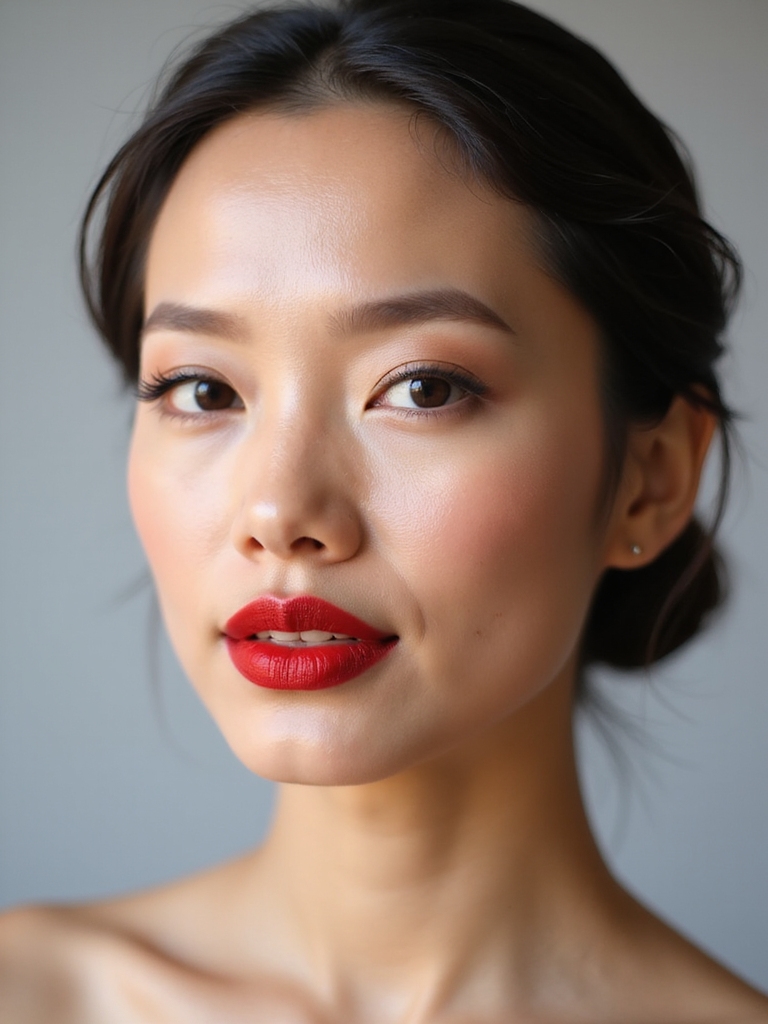 romantic red lip elegance