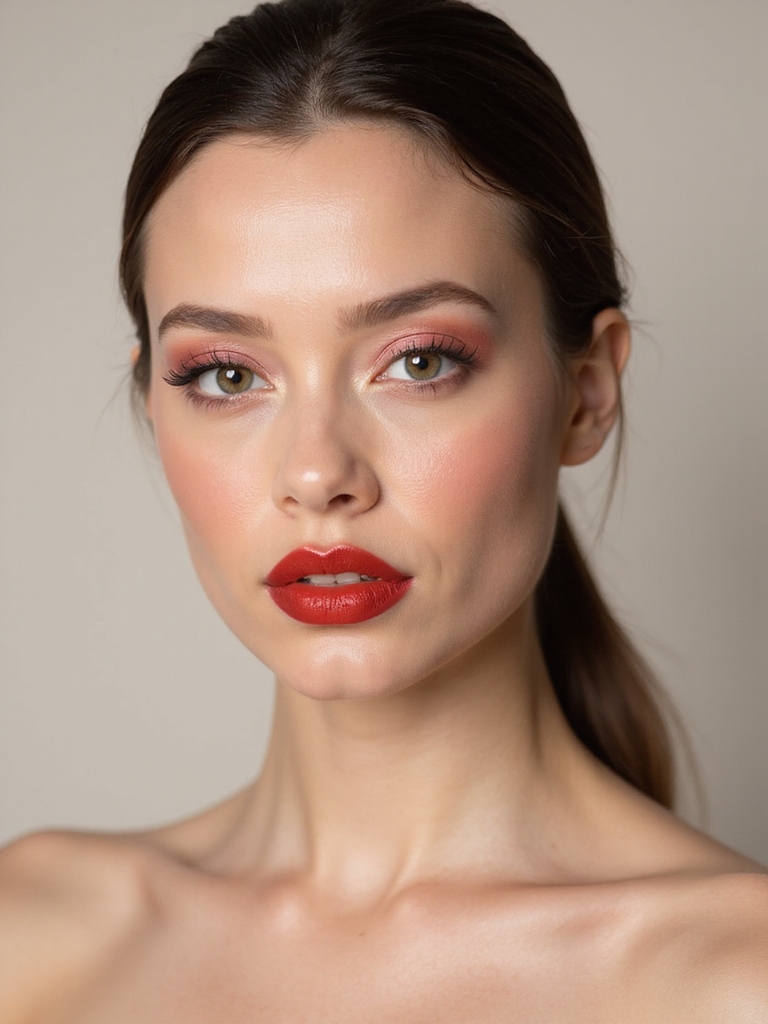 romantic red lip elegance