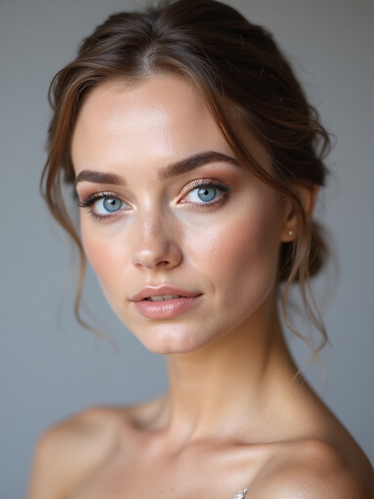 romantic rose gold bridal makeup