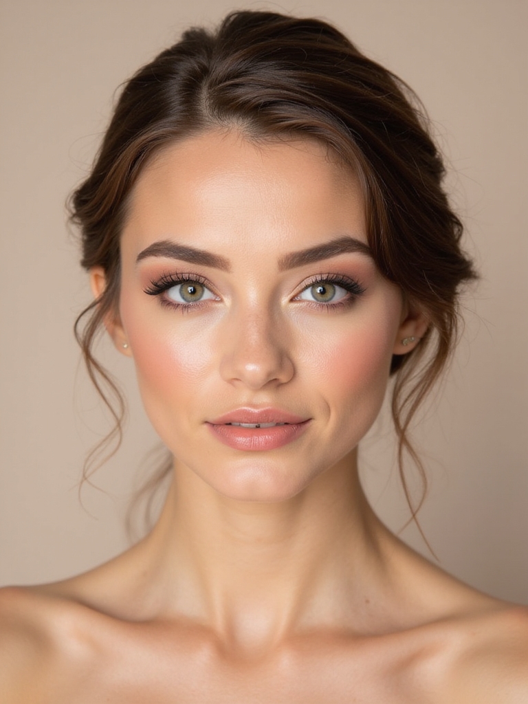 romantic rose toned bridal makeup