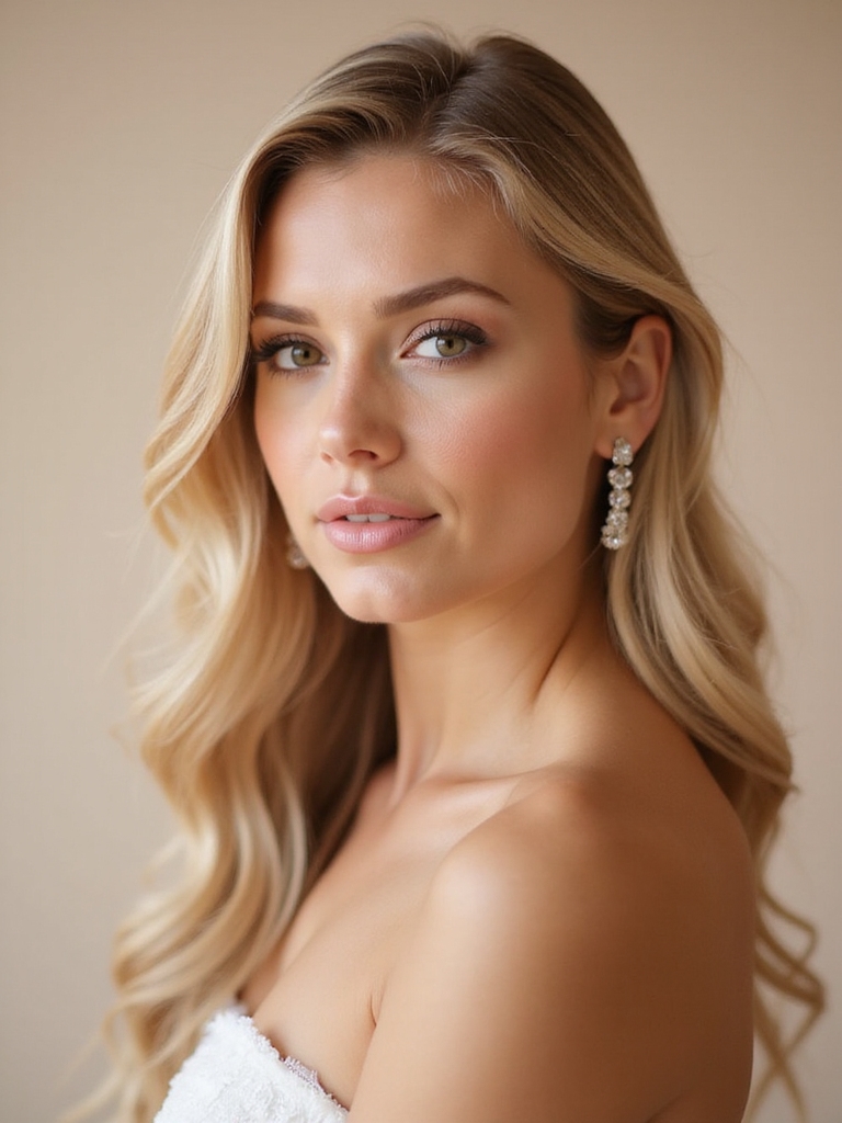 romantic rose toned bridal makeup