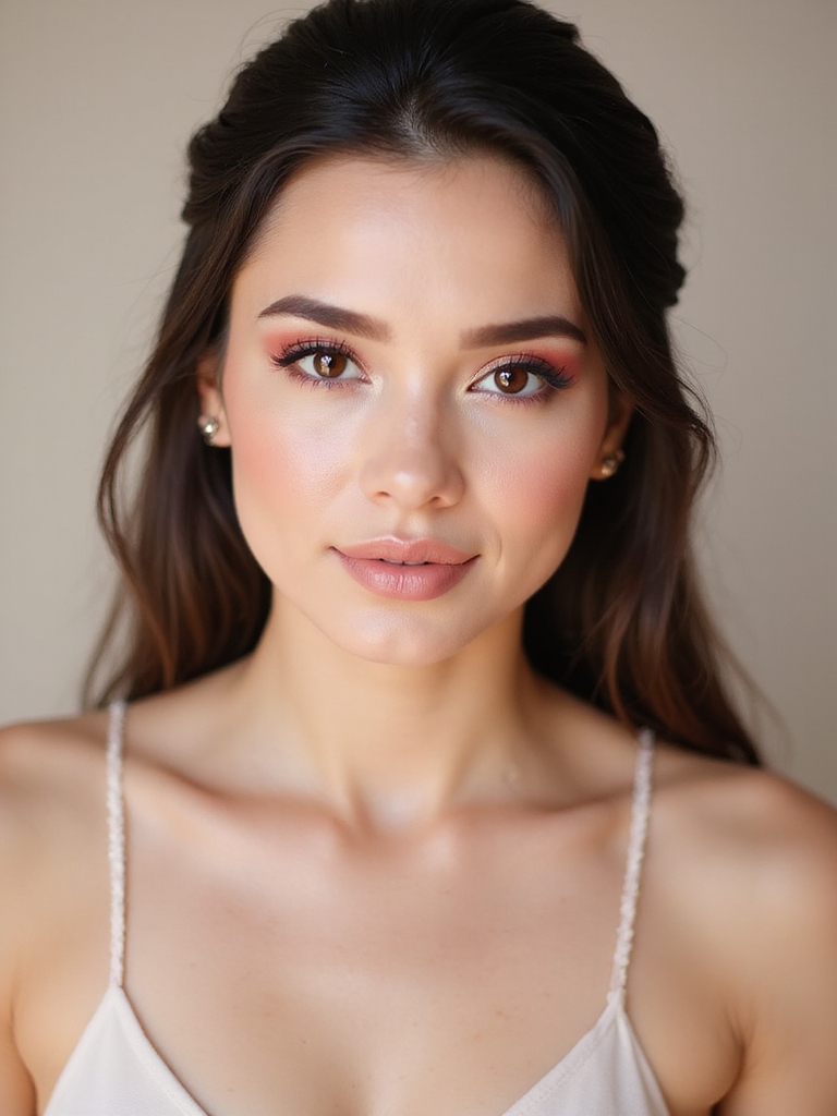 romantic rose toned wedding makeup