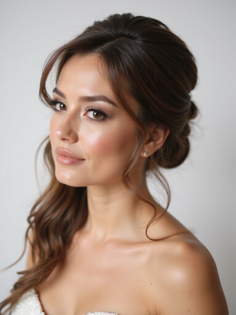 romantic secure wedding hairstyle