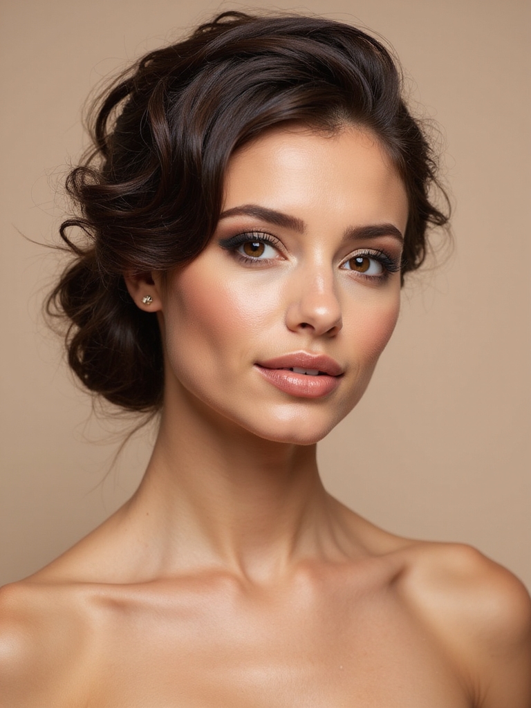 romantic textured messy bun