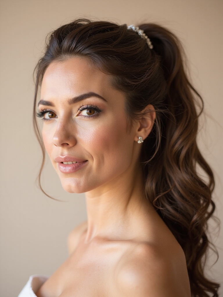 romantic twisted ponytail elegance