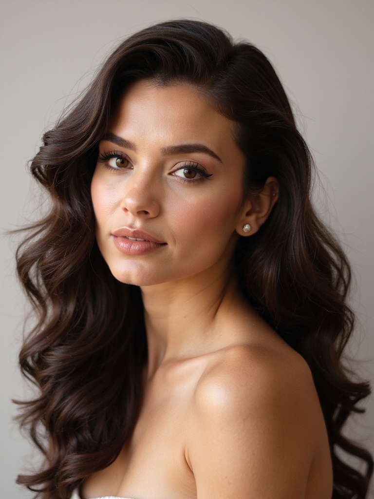 romantic voluminous wave hairstyle