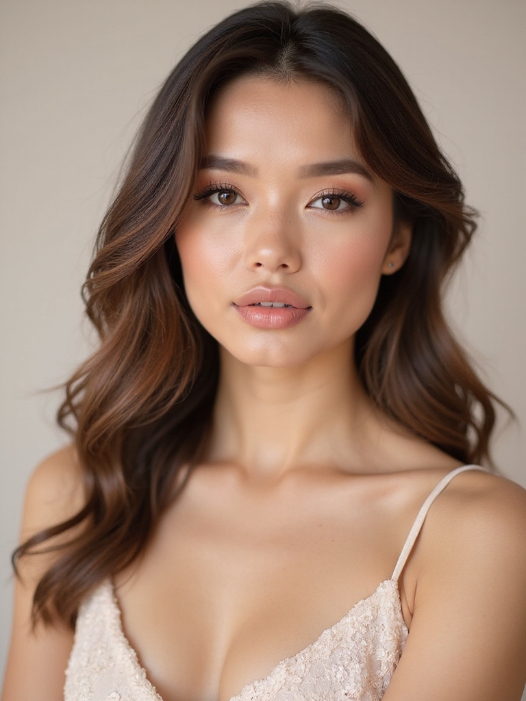 rose toned soft glam elegance