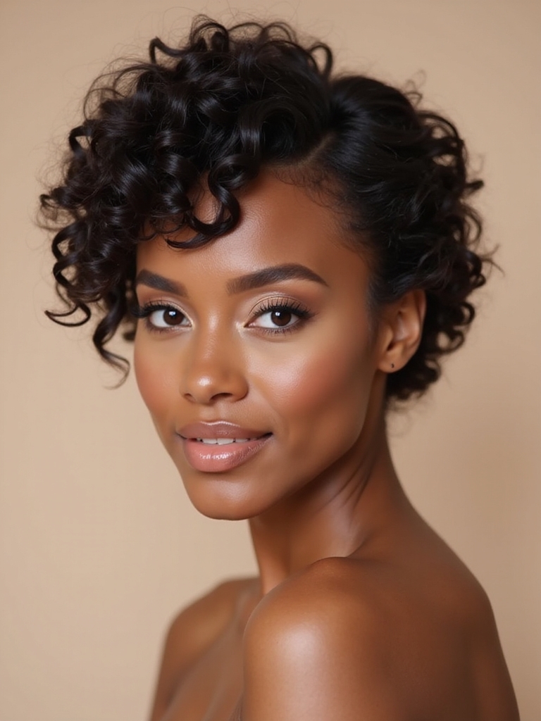 sculpted curls with finger coils