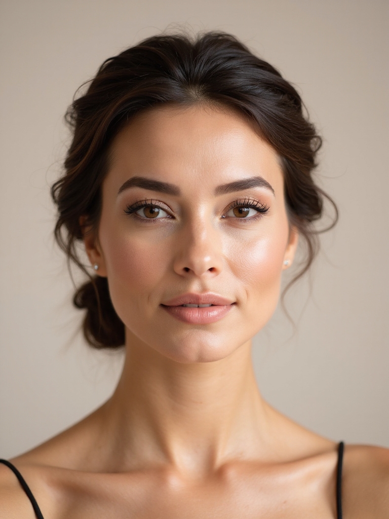 simple elegant low bun