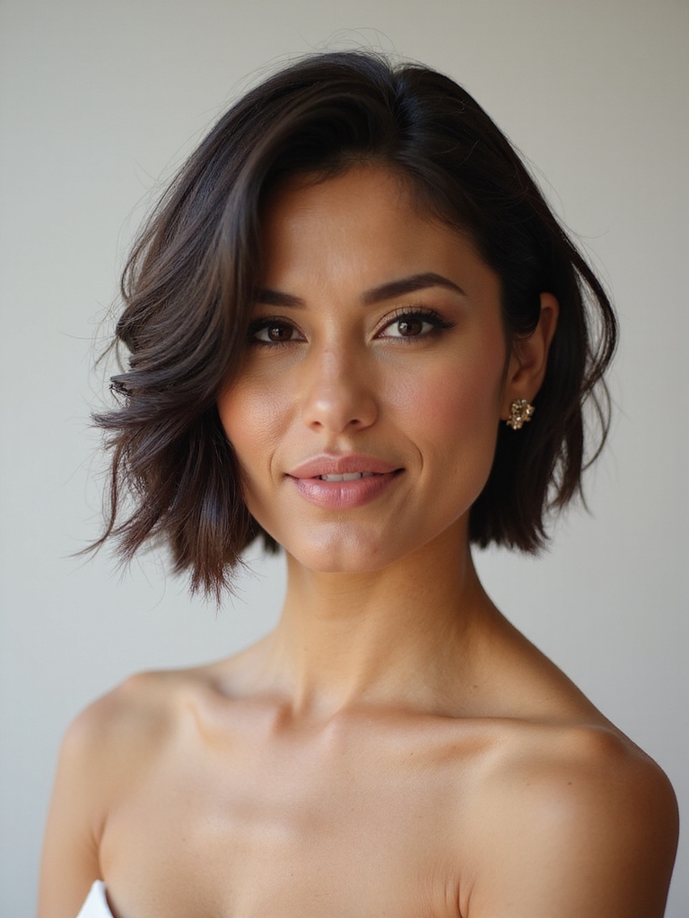 sleek asymmetrical bob elegance