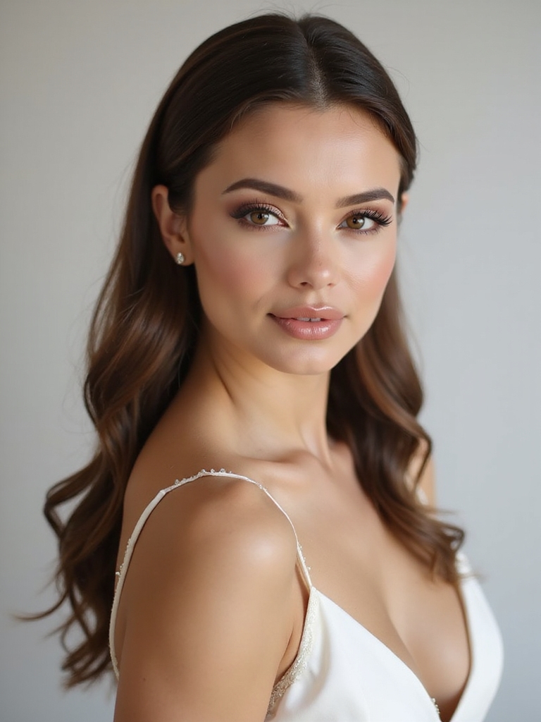 sleek elegant half updo