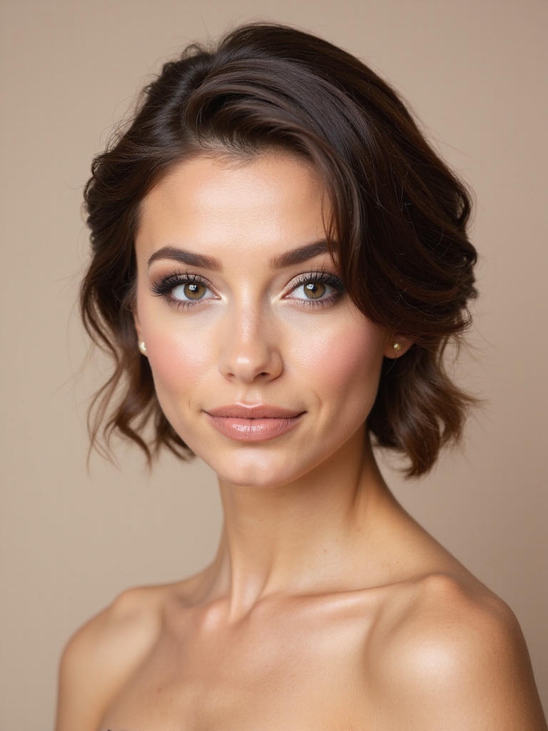 sleek geometric minimalist hairstyle