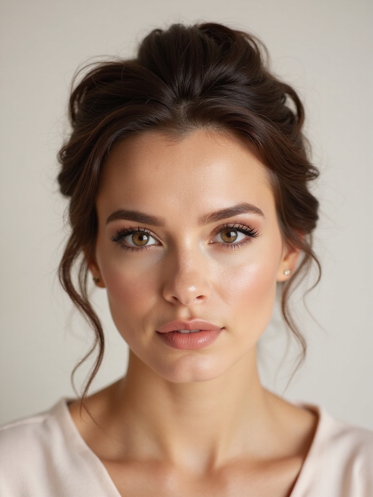 sleek half up bun elegance