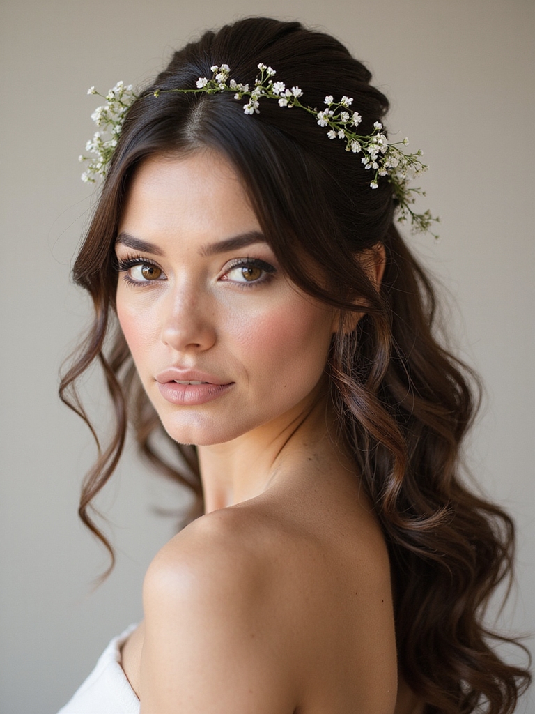 sleek half up bun elegance